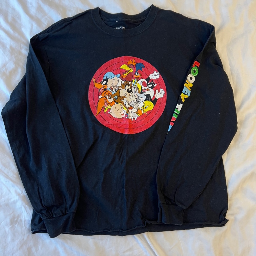 Warner Bros. Black Looney Tunes Graphic Crewneck